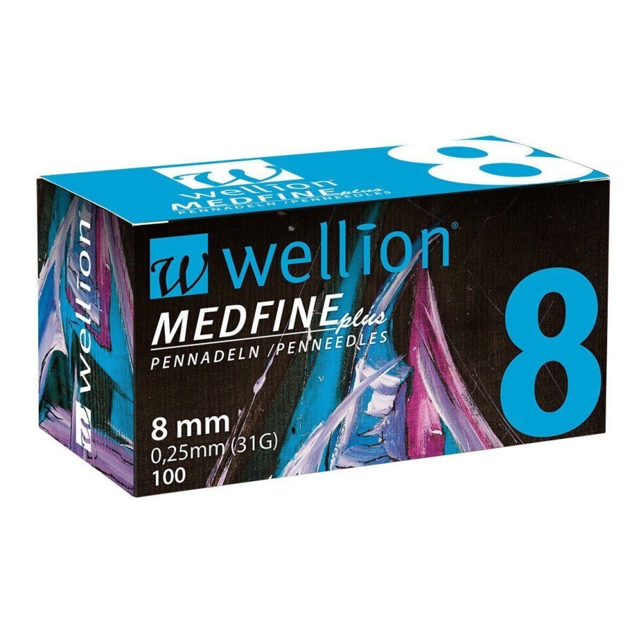Голки для шприц-ручок Wellion MEDFINE plus 31G (0,25 х 8 мм) 100 од.